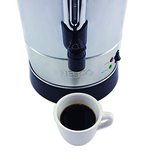 Nesco 30 Cup Coffee Urn - Stainless Steel Commercial Beverage Dispenser
