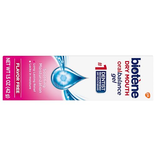 Biotene Oral Balance Moisturizing Gel, Alcohol Free Gel and Dry Mouth Gel, Flavor Free, 1.5 Oz