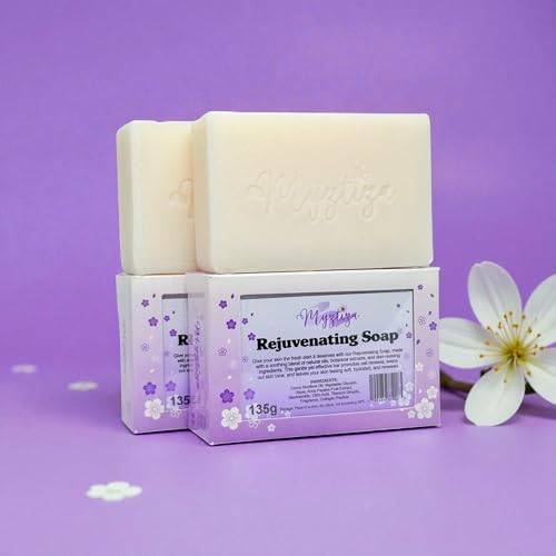 Rejuvenating Bar Soap for Face & Body ? Moisturizing Cleanser with Coconut Oil, Glycerin, Papaya Extract, Niacinamide, Citric Acid & Collagen Peptide ? 2 Pack 135g Each
