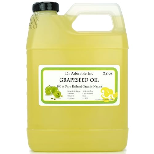 Pure Cold Pressed Grapeseed Oil - Organic Skin & Hair Nourishment, 32 oz