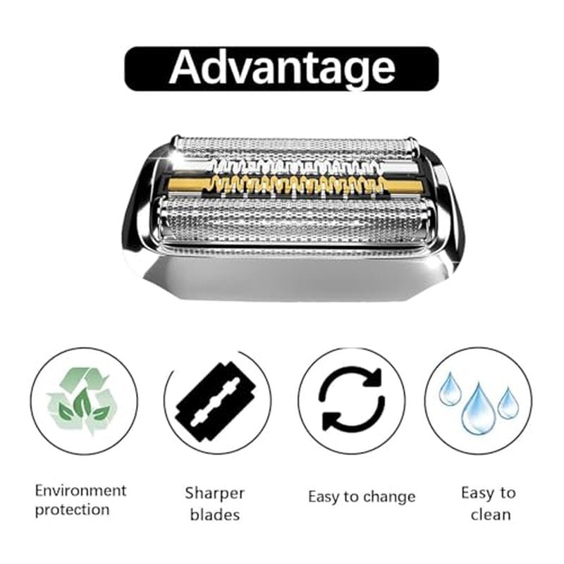 2PCS 92S Replacement Head Compatible with Series 9 Sport Replacement Foil & Cutter for Electric Razors 9290cc 9291cc 9370cc
