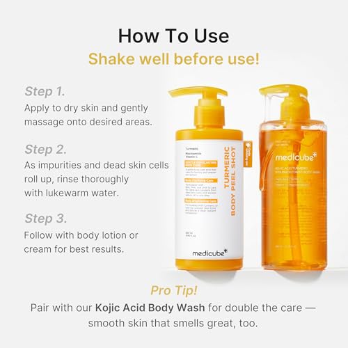 Medicube Kojic Brightening Body Care Duo - Exfoliating Peel & Hydrating Body Wash