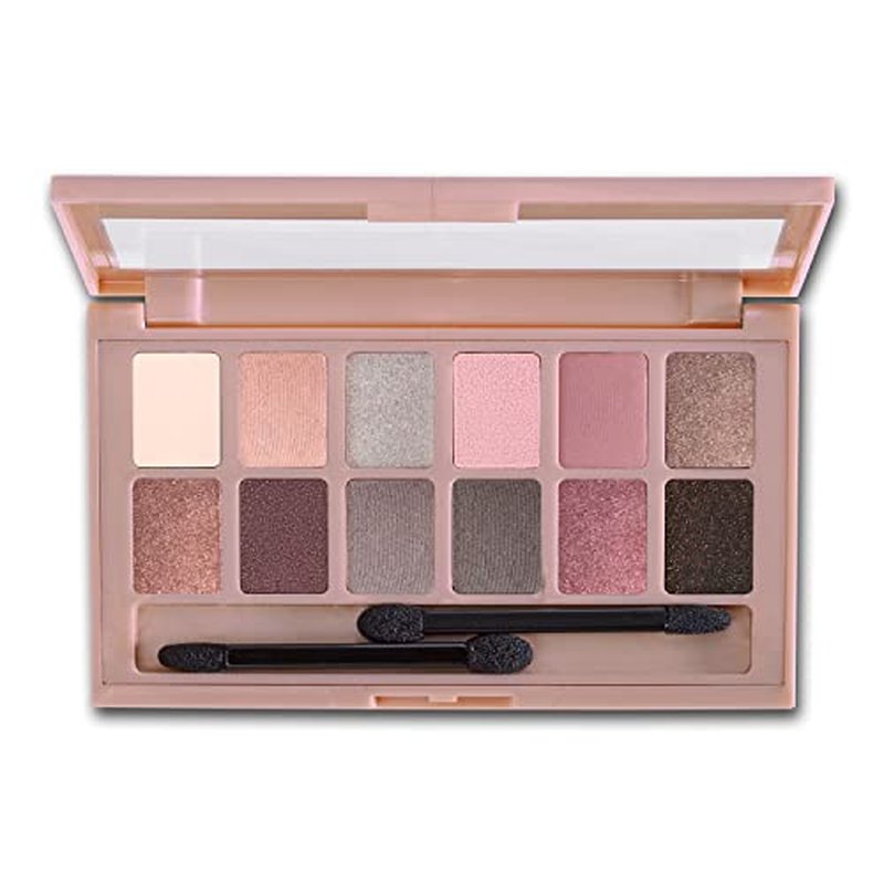 MAYBELLINE The Blushed Nudes Eyeshadow Palette Makeup & Fit Me Powder Blush, Lightweight, Smooth, Blendable, Long-lasting All-Day Face Enhancing Makeup Color, Mauve, 1 Count