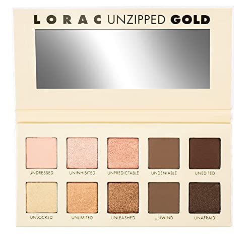 Unzipped Eyeshadow Palette - Gold Edition with Matte and Glitter Shades