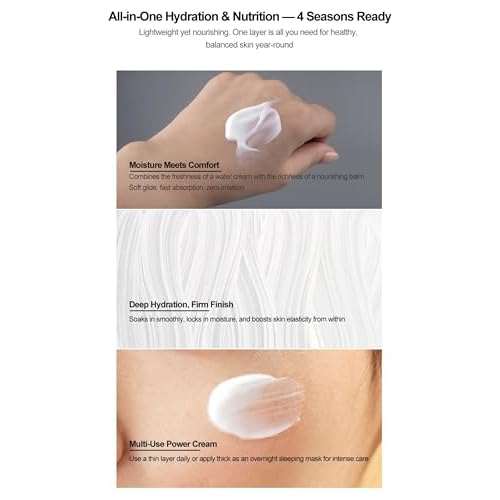 Moisture Cream 50ml - Lightweight K-Beauty Face Cream for Hydration, Makeup Prep, Daily Moisturizer Face Cream Day & Night.