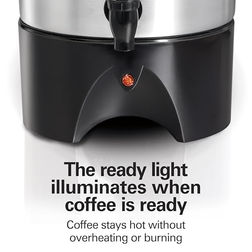 Hamilton Beach 45-Cup Coffee Urn & Hot Beverage Dispenser - Single-Spout, Silver
