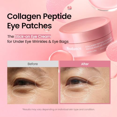 BIODANCE Collagen Hydrogel Eye Patches for Under Eye Wrinkles & Puffiness - 60 Count