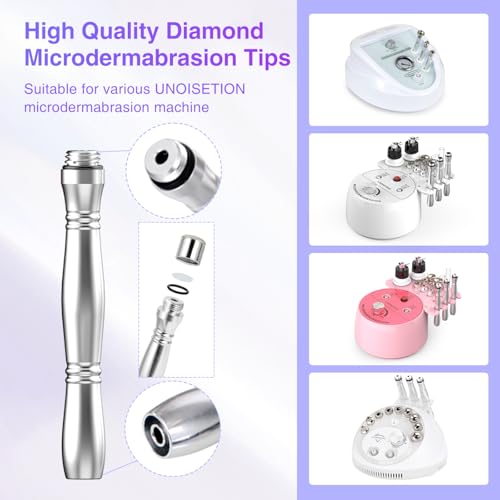 UNOISETION Diamond Microdermabrasion Tips & Cotton Filters Set - 9 Tips & 250 Filters