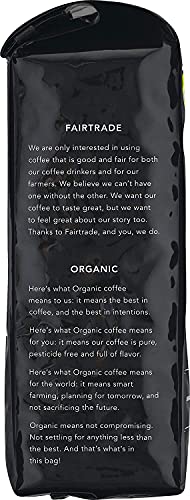 Dark Roast Whole Bean Coffee - 10 oz Pack of 6 - Organic, Fairtrade, Kosher