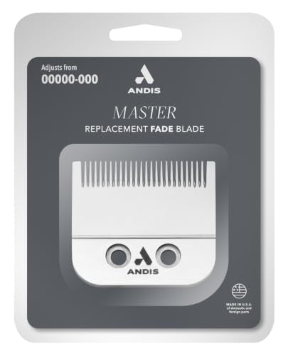 Andis Fade Master Carbon Steel Blade Replacement for ML Clippers - Adjusts 00000-000 - Chrome - Variation of THIS listing