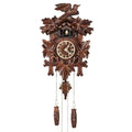 Handmade Wooden Cuckoo Clock - Black Forest Wall Clock with Automatic Night Silence