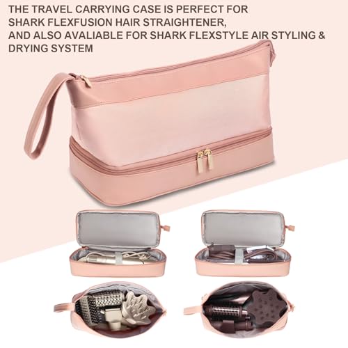 Flexfusion Carrying Case for Shark/Glam Ceramic Hair Straightener - Pink