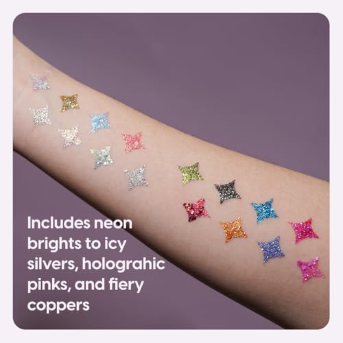 30-Color Glitter Eyeshadow Palette - Face, Body & Festival Makeup