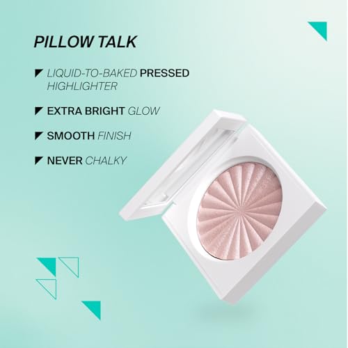 Highlighter Powder Pillow Talk 0.24oz Liquid-to-Baked Glow Makeup