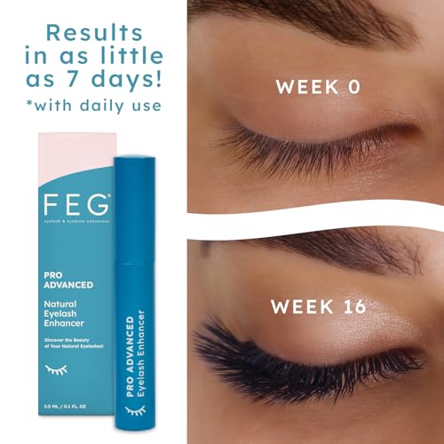FEG Pro Advanced Eyelash Enhancer and Eyebrow Growth Serum Bundle | Brow and Lash Serum for Help Growing Naturally Thick, Full, and Long Eyelashes and Eyebrows | Stimulate Natural Growth | 3ml Bottles