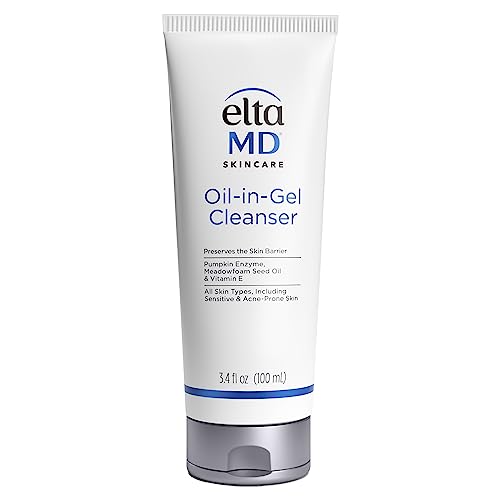 Oil-In-Gel Face Cleanser for Sensitive Skin - Makeup & Sunscreen Remover, 3.4 oz
