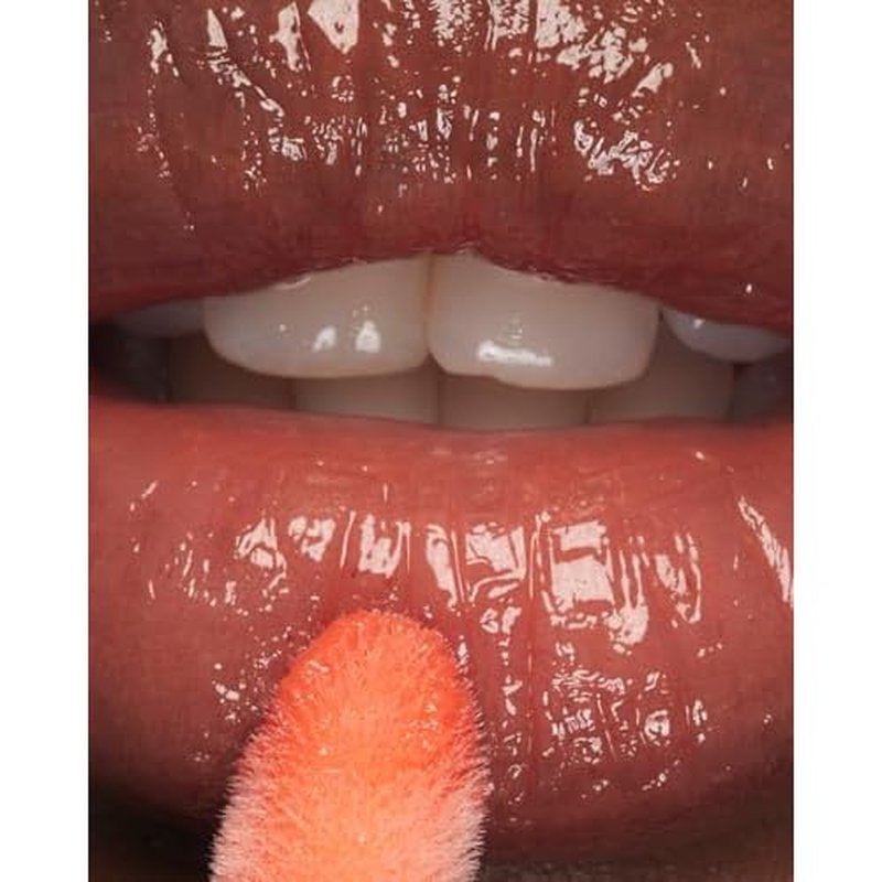 MAKE Beauty Serum Balm Hydrating Lip Oil. Vegan moisturizing lip gloss with plumping effect. Lip treatment cream for soft, smooth, shiny lips - Shade, Sun Flare