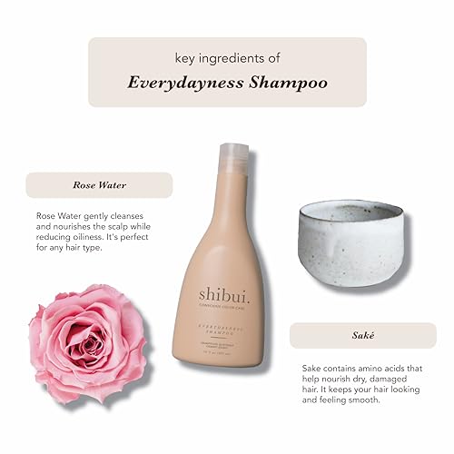 SHIBUI Everydayness Shampoo with Rose Water & Saké - 12 Fl Oz