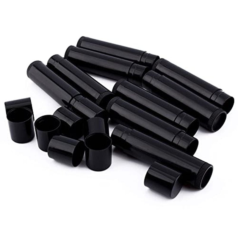 100 PCS Lip Balm Containers, 5ml Chapstick Tubes Empty, Lip Gloss Black, Lip Balm Tubes with Cap for Girls, 62mm* 14mm