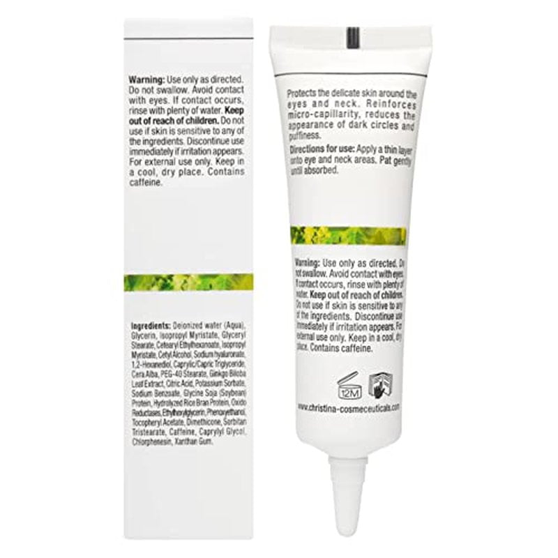 -CHRISTINA- Bio Phyto Enlightening Eye and Neck Cream with Vitamin E | Under Eye Cream with Gentle Hydration and Rejuvenating Effect for All Skin Types 30ml