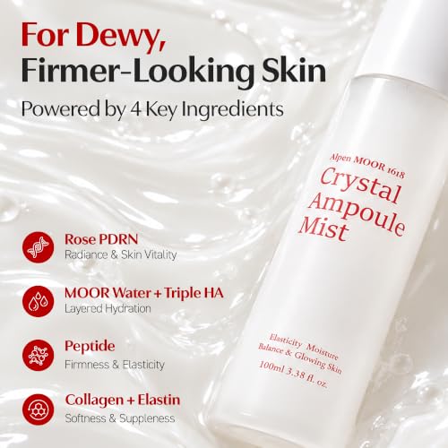 Hydrating Face Mist with Rose PDRN, Collagen & Moisture Complex - 3.38 Fl Oz