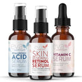 Eva Naturals Anti-Aging Serum Set - Vitamin C, Retinol & Hyaluronic Acid - Anti Aging Bundle