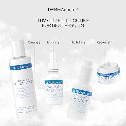 DERMAdoctor Hyaluronic Acid Moisturizer & Face Serum for Sensitive Skin – Hyaluronic Sensitive Skin Variant, 1 fl oz