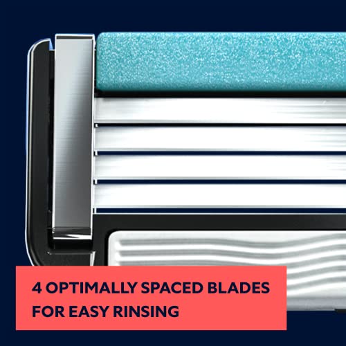 Dollar Shave Club 4 Blade Razor Refill Cartridges 8 Count and Shaving Kit with Diamond Grip Razor Handle 4 Blade Refills