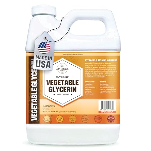Vegetable Glycerin USP Grade 32oz Liquid for Skin Hair & Soap Making