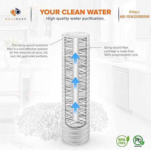 5 Micron 20 x 4.5 Inch Whole House Water Filter Cartridge - 4 Pack, Variations of 4/5 Micron
