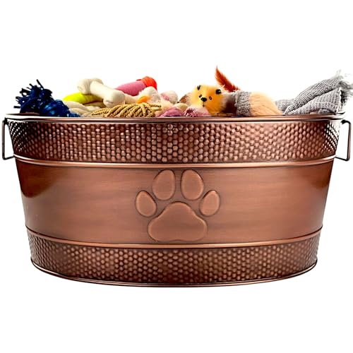 Copper Indestructible Large Dog Toy Storage Bin by BREKX