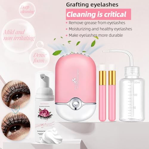 Professional Lash Extension Kit with Mannequin Head & Pink Variation