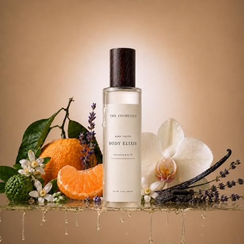 Bare Velvet Dry Body Oil Elixir with Argan & Jojoba - Fast-Absorbing Moisturizer