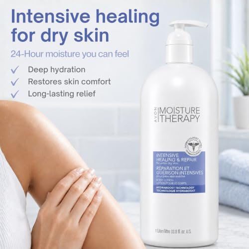 AVON Moisture Therapy Intensive Healing & Repair Body Lotion 33.8 oz - Unscented, Hypoallergenic