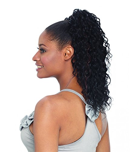 Palm Girl Shake N Go Equal Synthetic Drawstring Ponytail - Off Black #1B