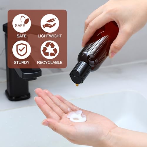 30 Pack 5.1 oz Amber Plastic Travel Squeeze Bottles with Flip Cap for Liquids and Lotions