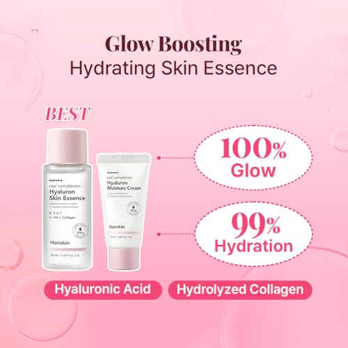 Glass Skin Travel Skincare Set - Hydrating Kit with PHA Cleansing Oil & Balm, Toner & Moisture Cream | TSA-Approved Mini