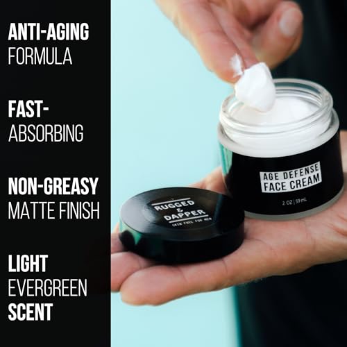 Men's Face Cream with Hyaluronic Acid - Ultra-Hydrating Anti-Aging Moisturizer, 24 Hour Protection, 2 Ounce