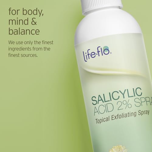 Salicylic Acid Face & Body Spray with Tea Tree, Lavender, Peppermint - Gentle Exfoliating Skin Care - 8oz