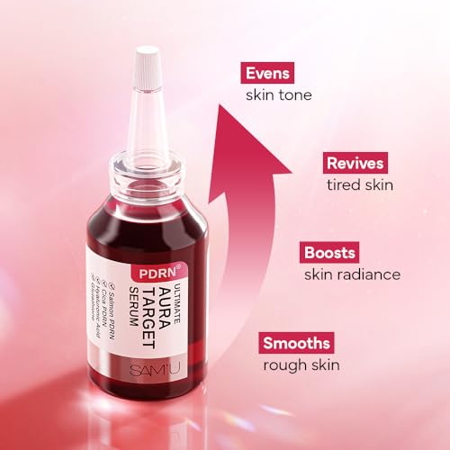 SAM'U PDRN Ultimate Aura Target Serum - PDRN Salmon glow serum with Glutathione, Vitamin C & Niacinamide, Korean Skin Care