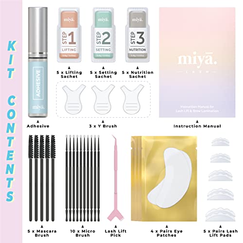 MIYA LASH Lash Lift & Brow Lamination Kit + Eyelash Growth Serum | Deluxe Lash & Brow Care