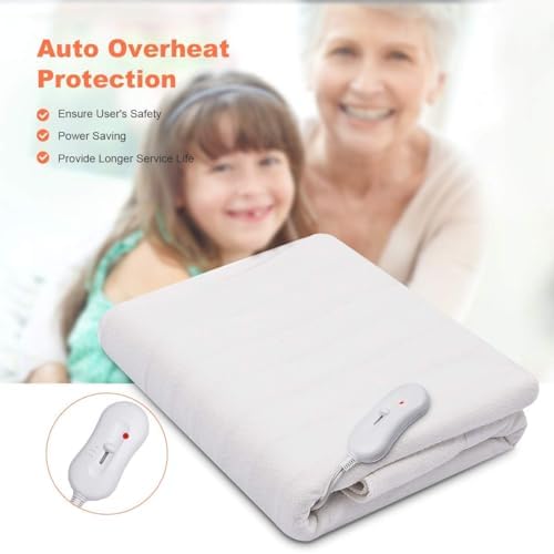 Massage Table Warmer, Electric Heated Mattress Pad Bed Warmer w/Overheat Protection & 3 Heat Settings, Machine Washable Spa Table Heating Pad for Home and Office