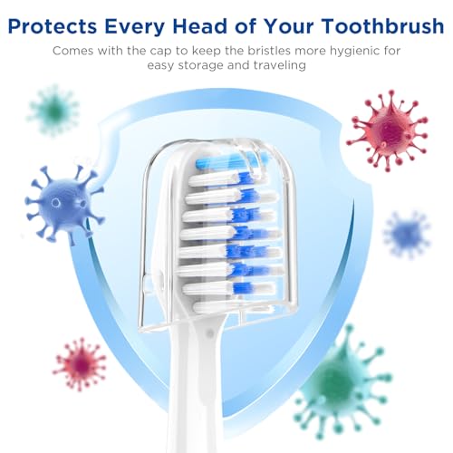 8 Pack Waterpik Sensonic Electric Toothbrush Replacement Heads Without Case - White & Gray
