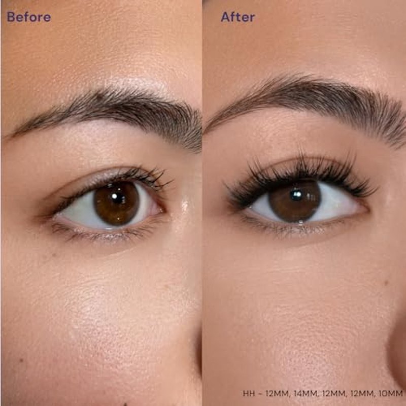 Happy Hour Silk Cluster Lashes - Natural Fluffiness, Waterproof & Sweatproof, Handmade For Sensitive Eyes, 100% Korean PBT Silk - 8mm, 10mm, 12mm, 14mm (10MM)