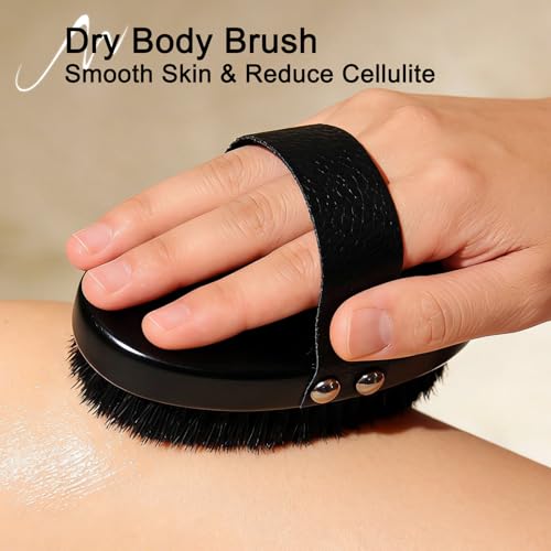 Ionic Copper Dry Brush for Cellulite and Lymphatic Drainage - Skin Exfoliation & Body Detox