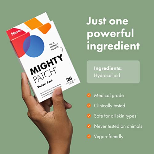 Hydrocolloid Acne Pimple Patches - Mighty Patch Variety Pack 26 Count