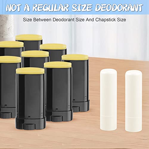 50 Pack 15ml Reusable Plastic Deodorant & Lip Balm Containers - Travel Size Twist-Up Tubes
