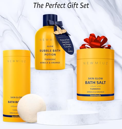 Turmeric Orange Arnica Bubble Bath Foam - Moisturizing Stress Relief Spa Gift for Women