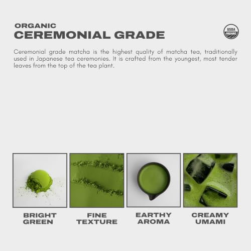 Organic Ceremonial Matcha Green Tea Powder - Authentic Japanese First Harvest, 80g