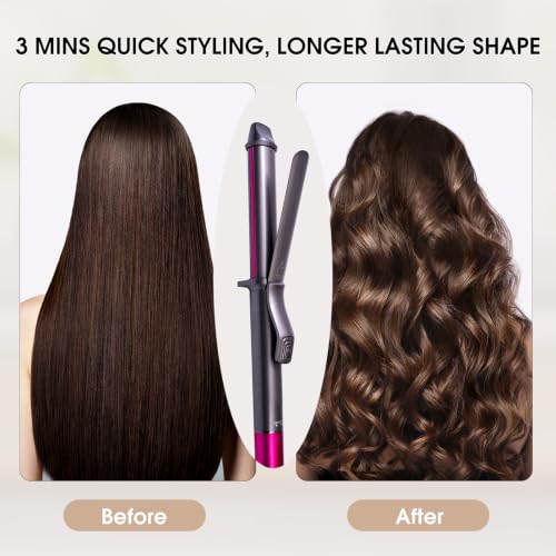 Nycoba Pink 1.25 Inch Curling Iron with 6 Heat Settings & LED Display